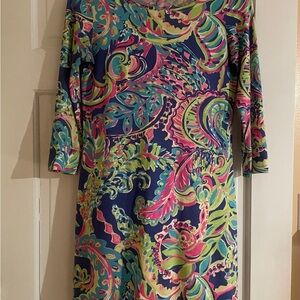 Lilly Pulitzer Colorful Paisley Long Sleeve Dress